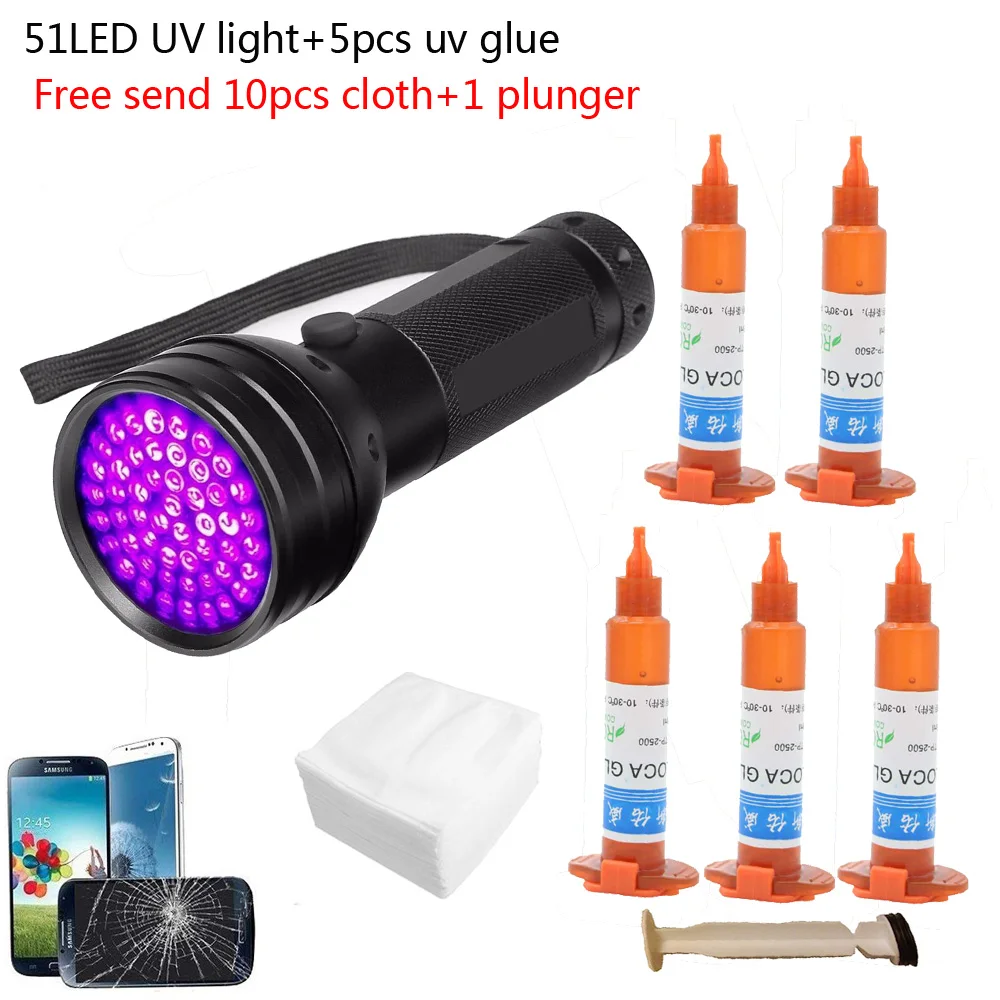 51 led UV light 5pcs/lot 5g TP - Liquid Uv Glue Kit recension och pris