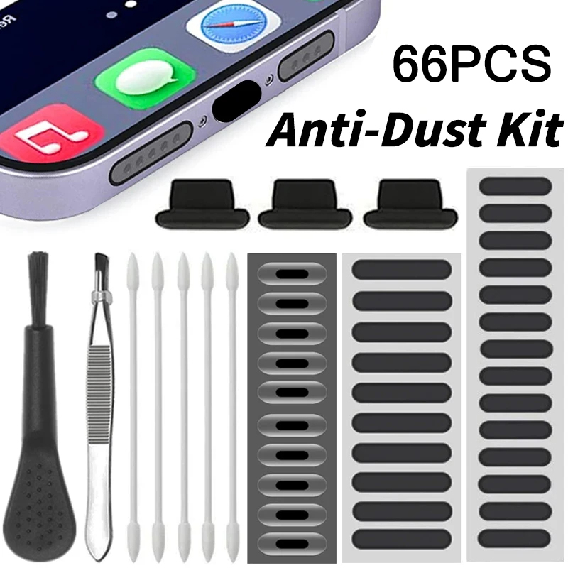 66PCS Dust Plug Phone Speaker  - Dust Removal Sticker recension och pris